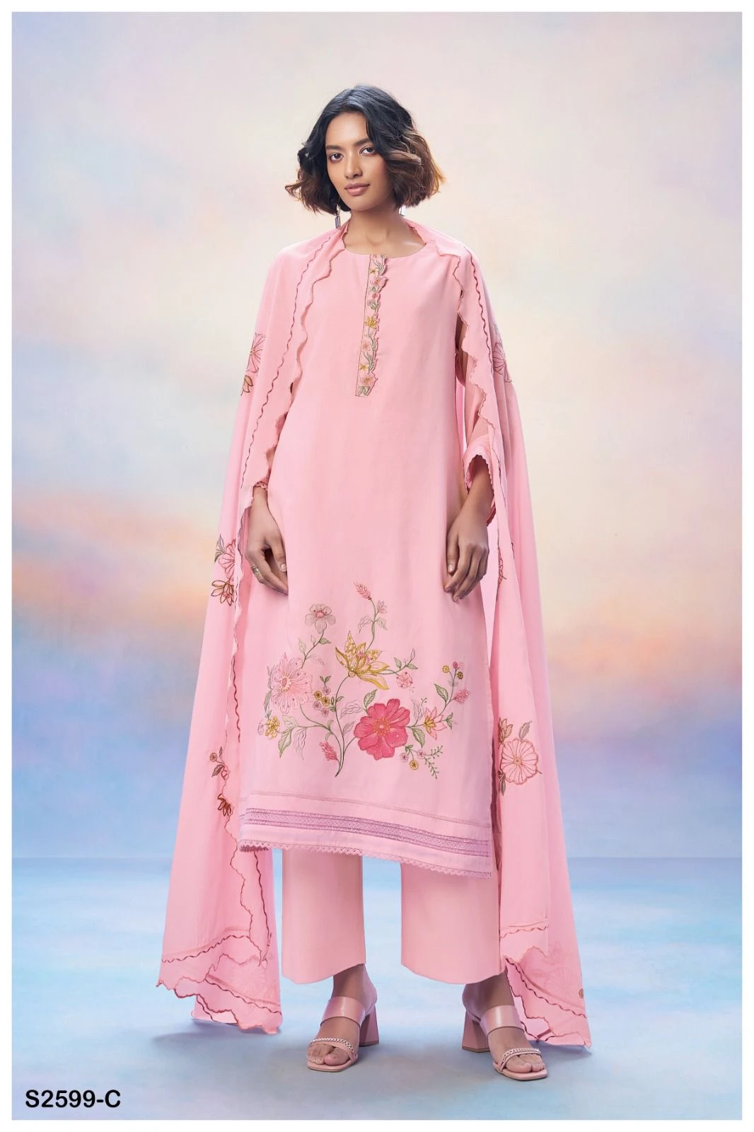 Ganga Anwita 2599 Premium Voil Solid Wholesale Fancy Salwar Suit Catalog — Wholesale Salwar Suits, Ganga wholesale from Surat - Gallery Image 4